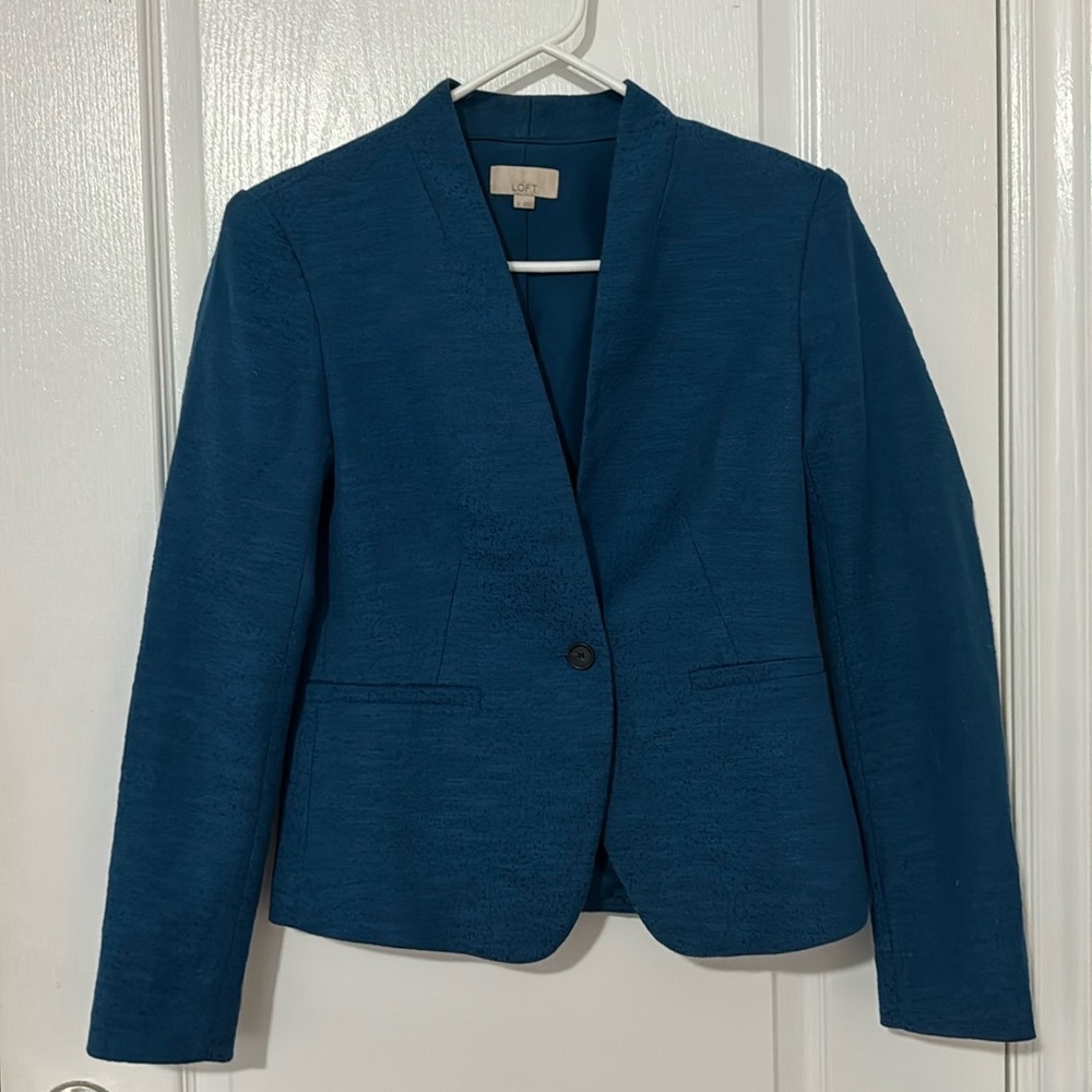 Loft collarless blazer